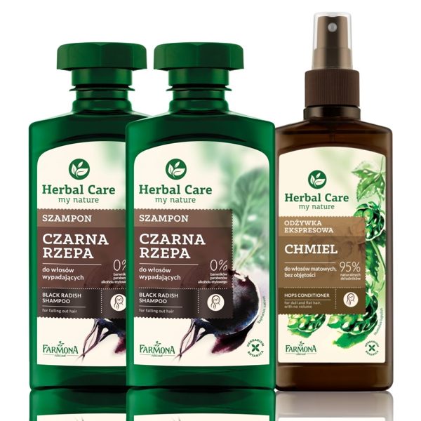 Herbal care 波蘭植萃 - 草本改善落髮強健洗護3入組 (洗髮露/健髮噴霧)