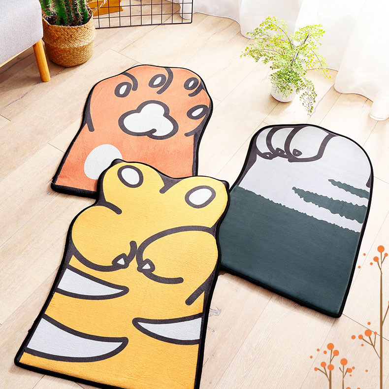 卡通貓掌造型吸水地墊