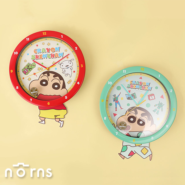 日貨蠟筆小新擺動造型時鐘- Norns 日本進口 靜音連續秒針 搖擺鐘 掛鐘 搖屁屁 睡衣Crayon Shin Chan