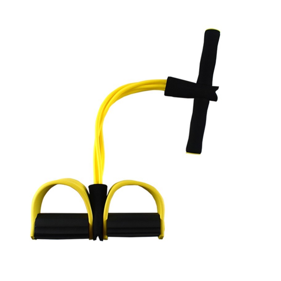 【LA04四管腳蹬拉力器】健身拉力器 多功能乳膠腳蹬腳踏拉力器腿部拉力器仰臥起坐器輔助彈力繩拉力繩材質:(塑料+海綿)規格：約()我們一直想用最大的努力為您呈現我們最優質的服務，和最優質的商品，在這個