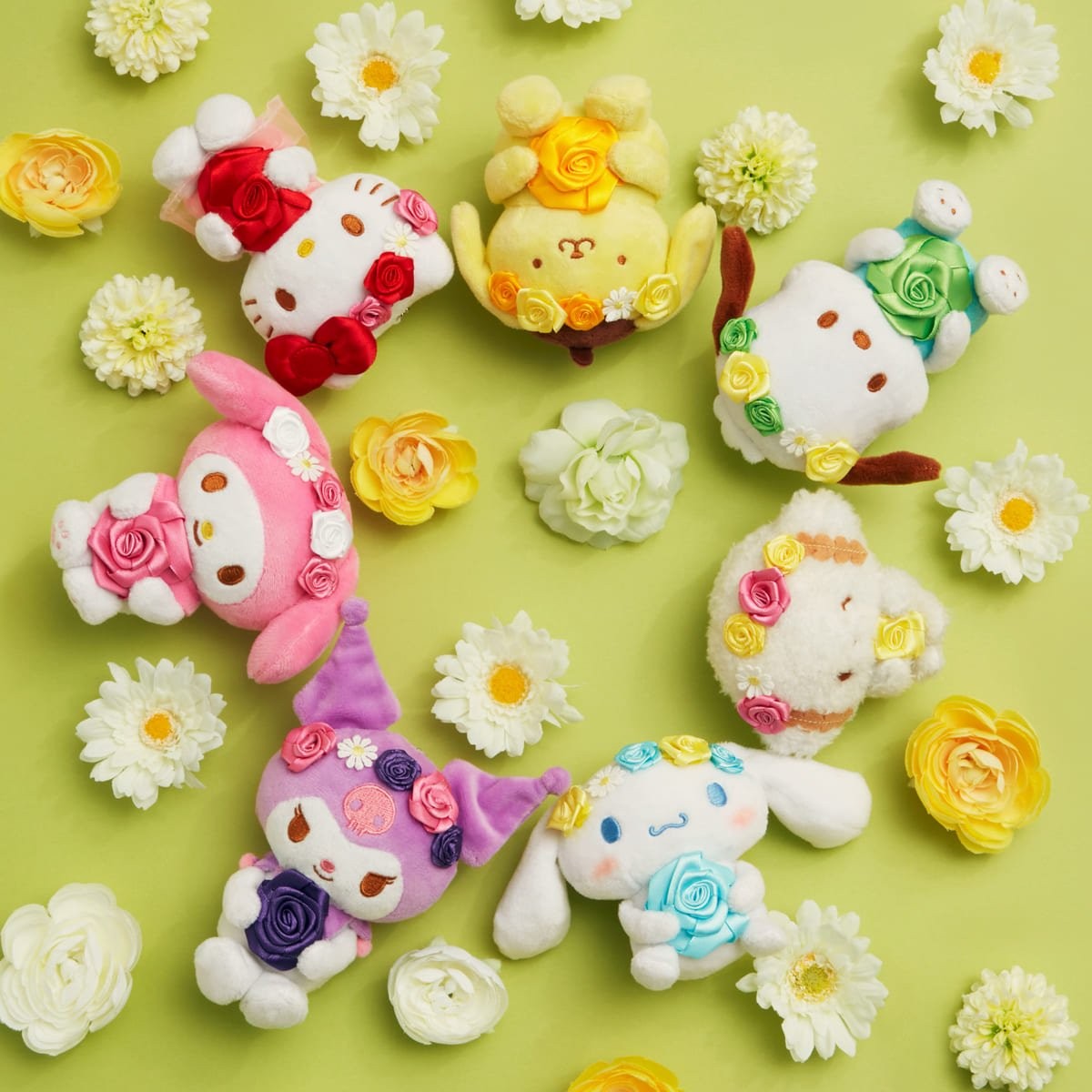 カラフルなお花を纏ったサンリオキャラクター Happyくじ Sanrio Characters Flower 22 Dtimes