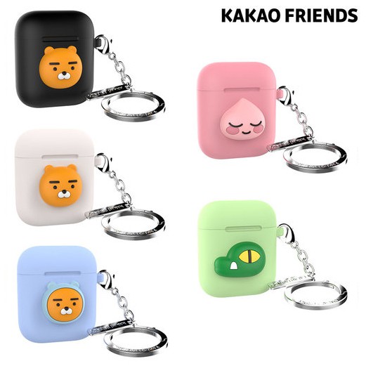 KAKAO FRIENDS 吊環版 RYAN 保護套│AirPods 矽膠保護套│z8772