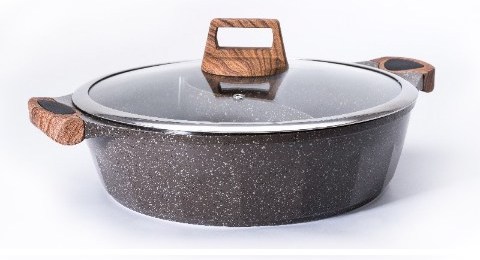 【CookPower 鍋寶】鑄造大理石不沾鴛鴦鍋30CM AI-308