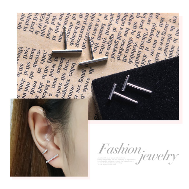 天蠍座:AchiCat 925純銀耳環 T字簡約