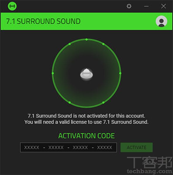 軟體升級環繞音效官網可下載7.1 Surround Sound 應用程式，輸入包裝內附序號，即可解放7.1聲道功能。