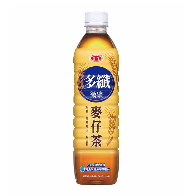 愛之味多纖微礦麥仔茶(無糖)590ml