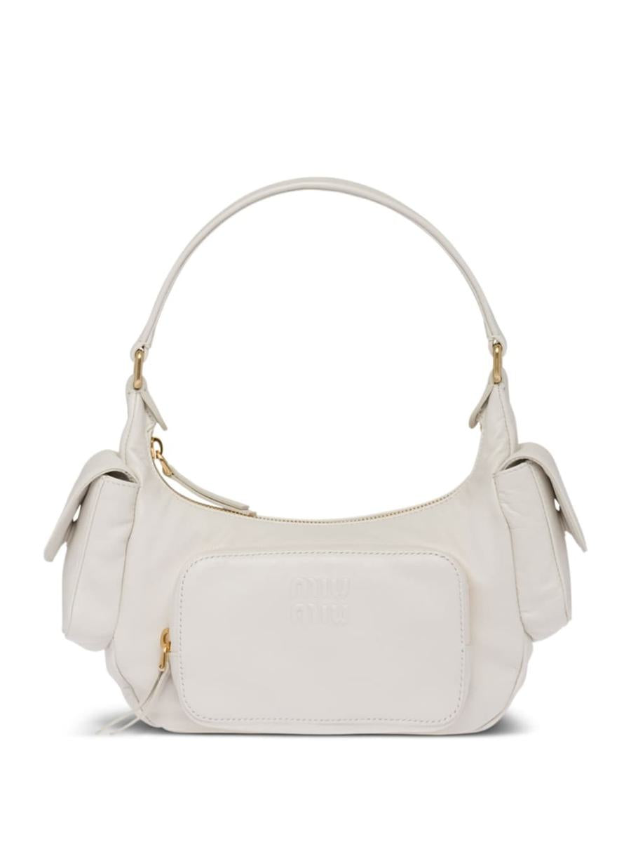 MIU MIU logo-embossed leather shoulder bag