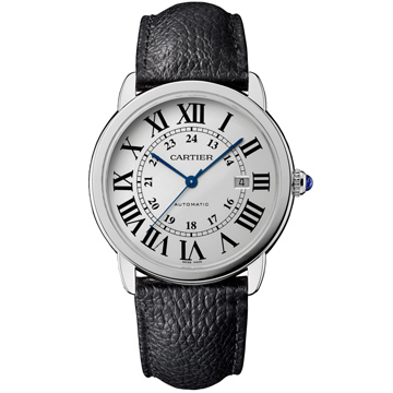 ★型號:WSRN0022★RONDE SOLO DE CARTIER圓形腕錶系列★卡地亞自製049型自動上鍊機芯★高雅白面品味 ★大羅馬字面板經典簡潔★名錶分期0利率輕鬆擁有