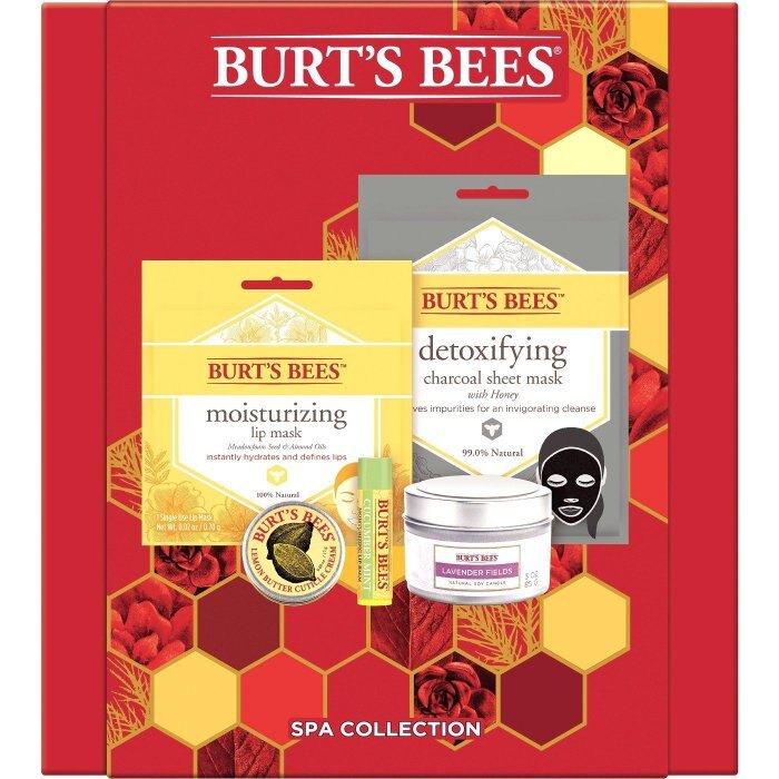 【彤彤小舖】Burt's Bees SPA保養禮盒組 5件式 護唇膏 指甲修護霜 唇膜 面膜 蠟燭 超值禮盒