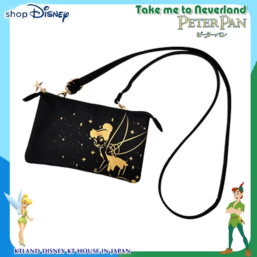 真愛日本 輕量斜背錢包 小精靈彼得潘夢幻島 斜背扁包 斜背小包 零錢包 手機包 日本迪士尼專賣店限定
