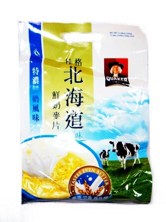 桂格-北海道鮮奶麥片26g*12入 鮮奶茶/草莓鮮奶/鮮綠抹茶/榛果可可/特濃鮮奶