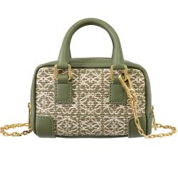 LOEWE Amazona 經典緹花款超迷你小鍊包.酪梨綠