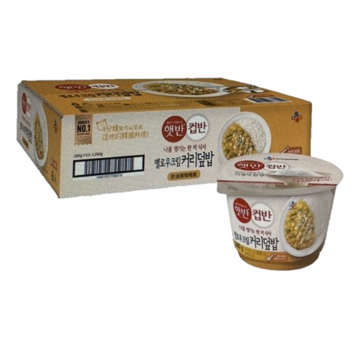 [COSCO代購] W613553 CJ 即食奶油黃咖哩飯 280公克 X 6入PS.圖片僅供參考,商品以實物為准!韓國家常飯食咖哩醬鮮奶油比重超過 20%內含香濃咖哩調理包及飯盒每箱 6 份附湯匙方