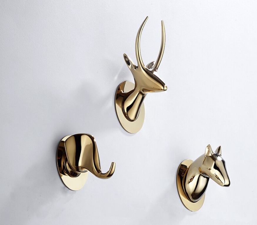 免鑽孔金色衣帽掛鉤