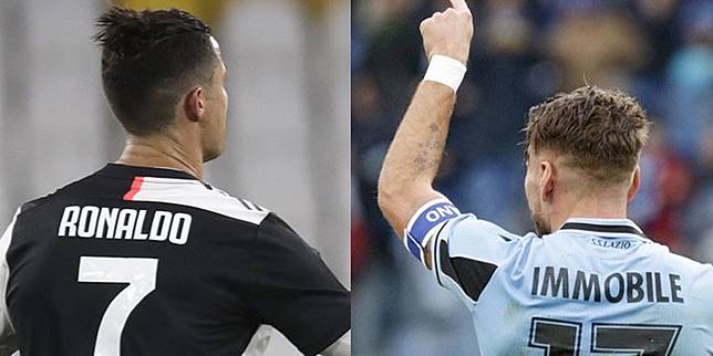 Cristiano Ronaldo vs Ciro Immobile (c) AP Photo