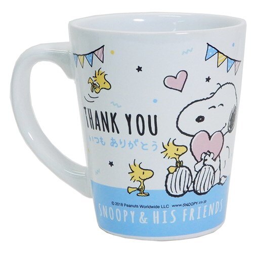 【真愛日本】4935124509596 陶瓷馬克杯-SN禮物藍G9 史努比snoopy 史奴比 馬克杯 水杯 杯子 單耳杯 杯子 交換禮物