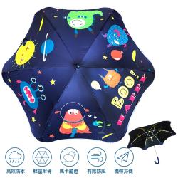 ◎安全圓角設計夜晚安全反條 晴雨兩用傘|◎新型黑膠塗層技術有效阻隔紫外線|◎雨傘手把姓名牌高密度防水傘布種類:直傘用途功能:抗UV,防強風,快乾風格元素:卡通動畫顏色:藍色系傘布主材質:色膠防紫外線傘