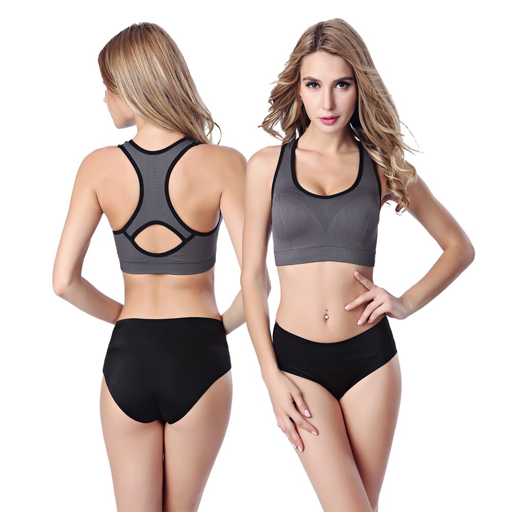 A+Courbe-時尚透氣舒適挖背運動內衣/無鋼圈內衣(顏色隨機)