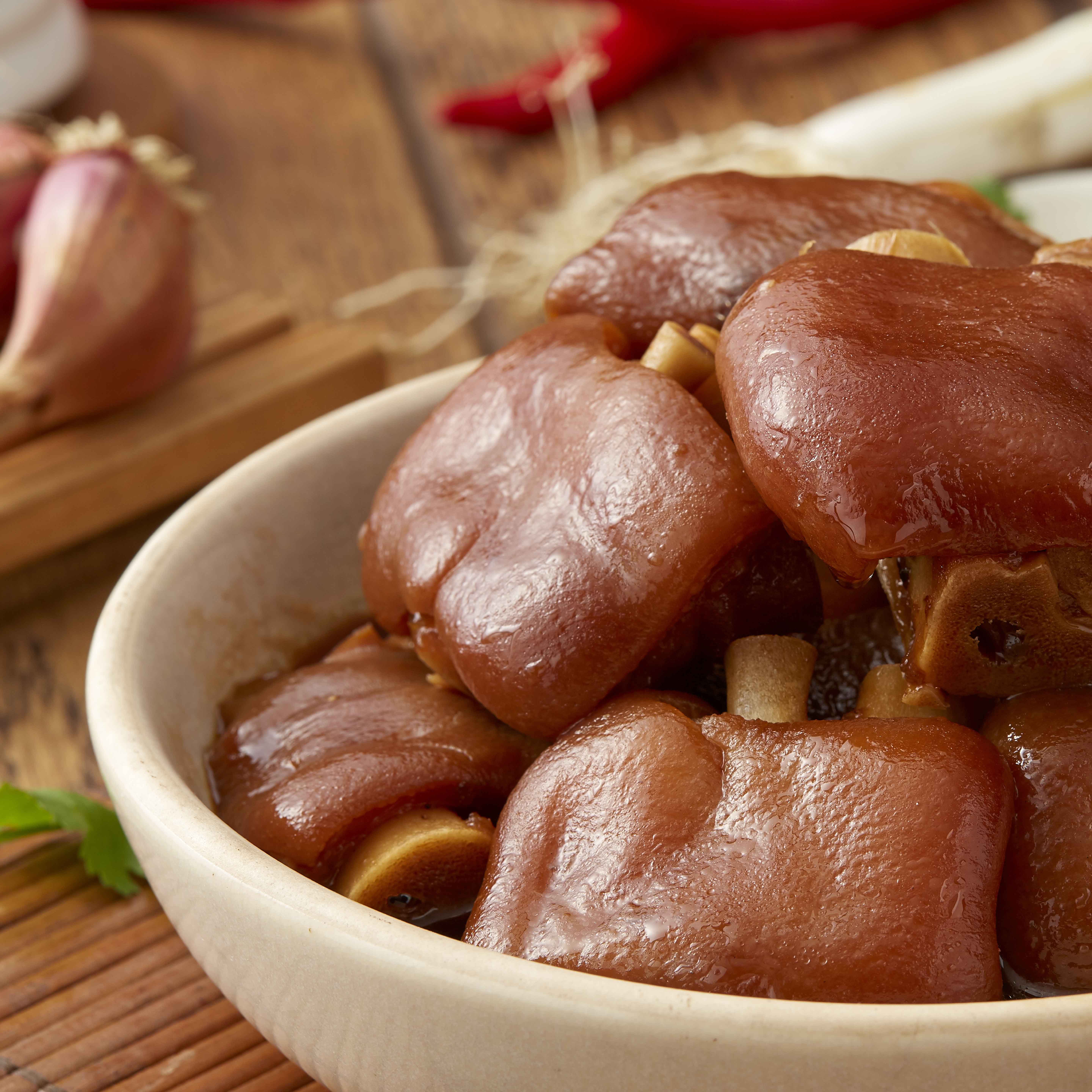 柚子花花-客家名菜【花生豬腳】特選中段保留Q彈外皮 520g/包