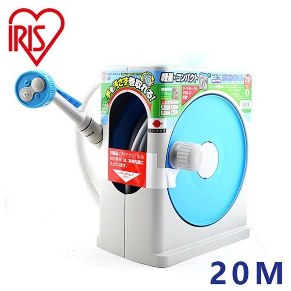 日本 IRIS 水管收納組 20米水管車組 收納水管車 多功能水車組 手提水管車 水管架 附4段式水槍