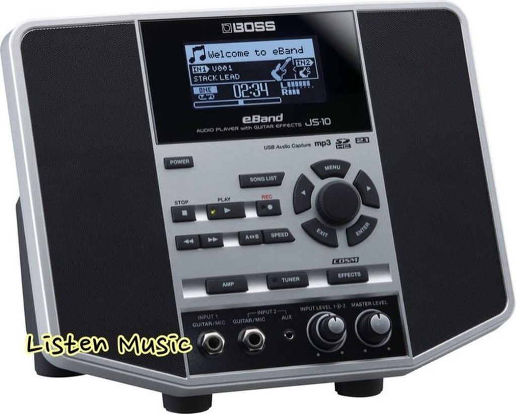 ROLAND BOSS eBand JS-10吉他效果器 綜合效果器 數位錄音工作站隨身錄音、即興JAM的好幫手!!JS-10是方便吉他手練習的一款音頻播放器只要放入您的SD卡或者是USB就可開始進行