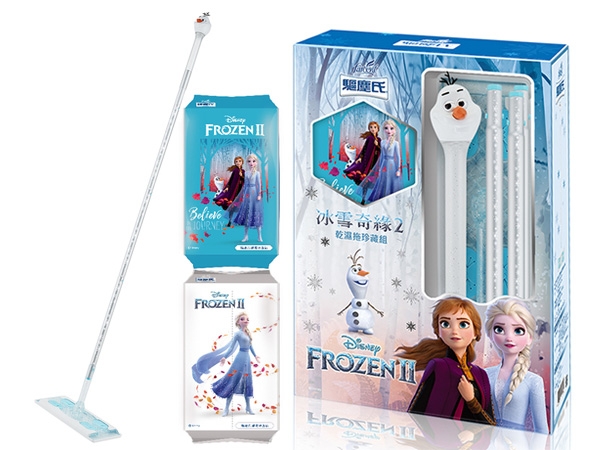 驅塵氏~冰雪奇緣乾濕拖珍藏組(拖把x1支+靜電除塵紙x2包)【D171806】※限宅配，還有更多的日韓美妝、海外保養品、零食都在小三美日，現在購買立即出貨給您。