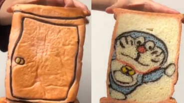 哆啦A夢吐司麵包，每次切開都有不同驚喜