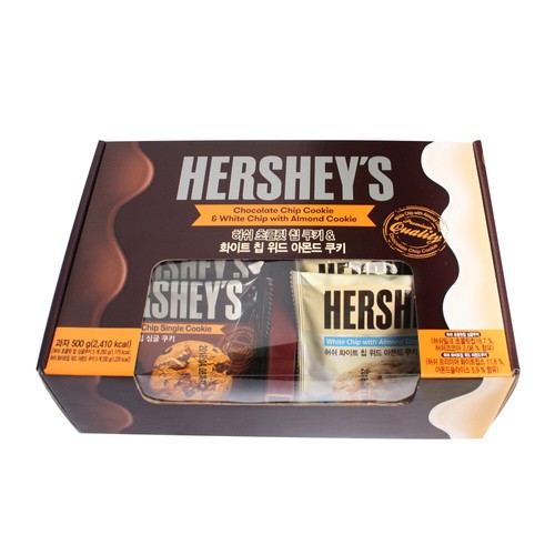 [HERSHEY'S] 巧克力&白巧克力碎片餅乾 50gX10入 [韓國直送]