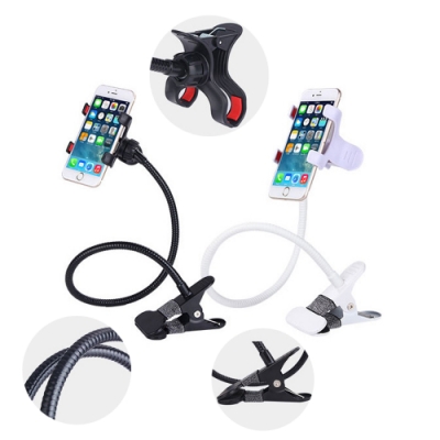 手機支架 創意雙夾頭懶人支架 床頭桌面加固多功能任意彎曲 看電視/電影/直播通用支架