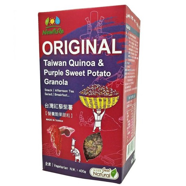 展康 台灣紅藜紫薯 營養穀果脆粒 400g/盒