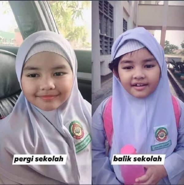 Beberapa Potret Anak Berangkat dan Pulang Sekolah, Lucu dan Menggemaskan