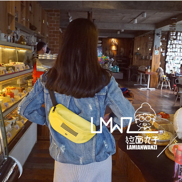 拉面丸子 韓國專輯刺繡情侶男女學生戶外運動腰包胸包 斜斜背單肩包 英雄聯盟