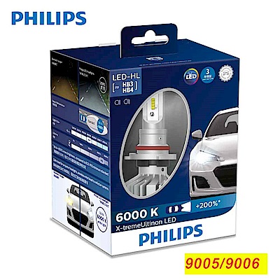PHILIPS 飛利浦超晶亮LED 9005/9006 頭燈兩入裝(公司貨)