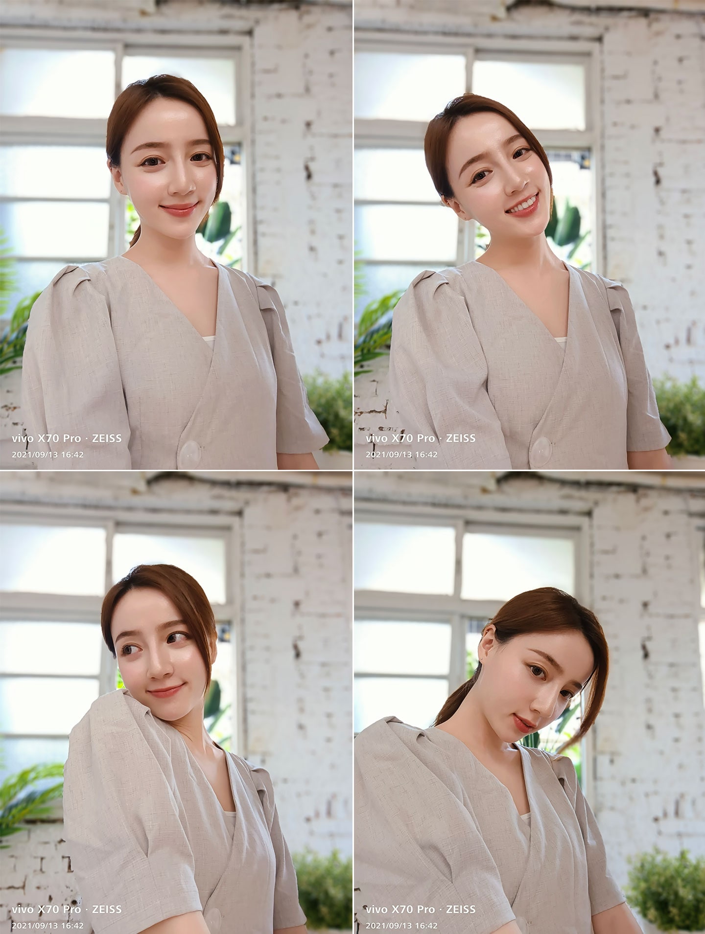 實際使用前鏡頭拍攝的人像照。