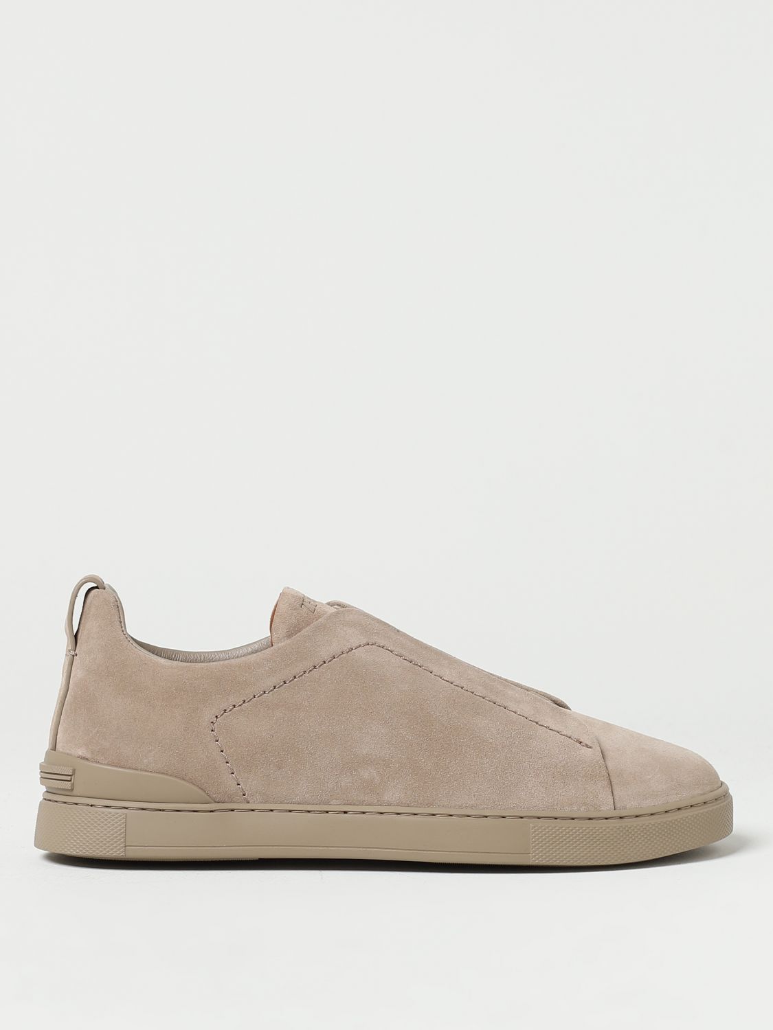 Zegna Triple Stitch™ low top suede sneakers