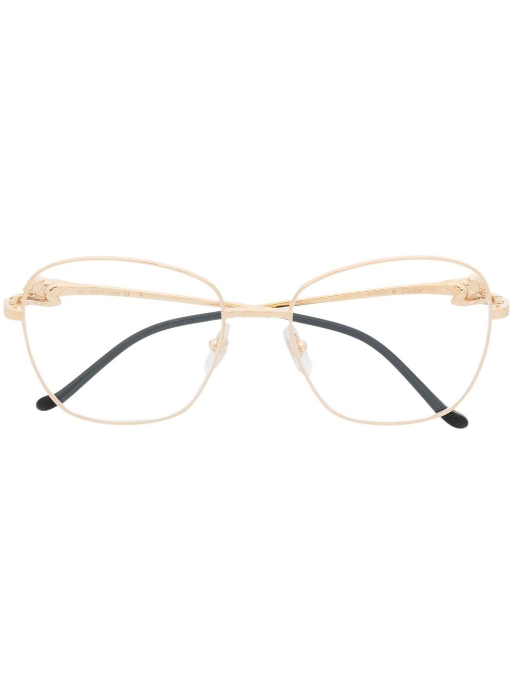 Cartier Eyewear - cat eye optical glasses - unisex - Metal (Other) - 56 - Gold