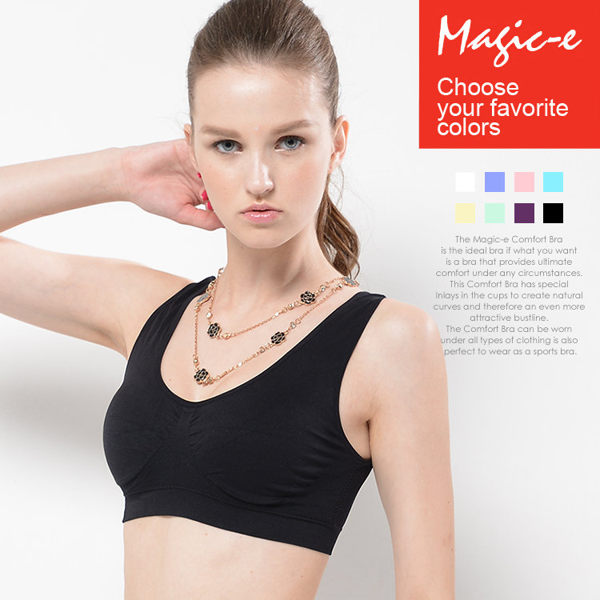 魔法ｅ裳【加大尺碼38/85C~42/95D】舒適無縫內衣*3D超彈力*無鋼圈內衣*居家休閒瑜珈運動內衣-LB033-2