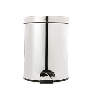 圓形造型不鏽鋼材質 踏式無緩降功能 表面亮面處理 附內桶方便清洗 適用於客廳、臥室、會客室等開放空間場所