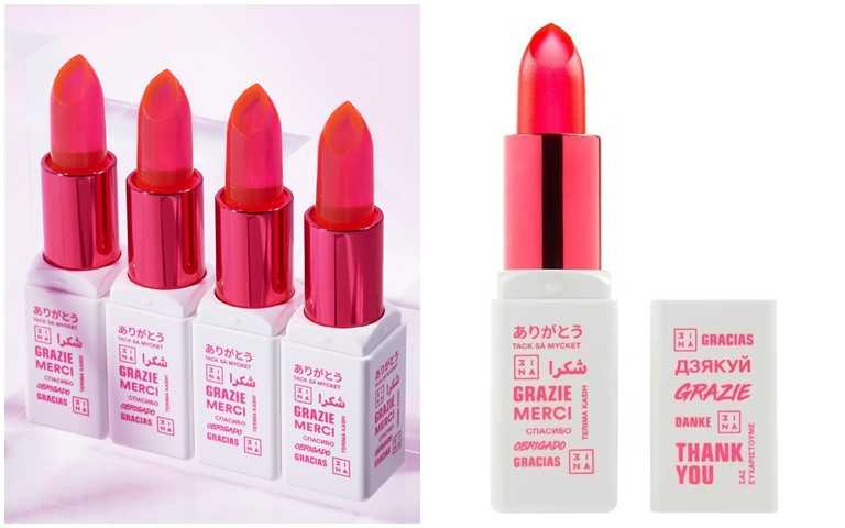 全台醫護工作者只要於4/23~4/30，至3INA專櫃出示醫護工作證(限本人)，即可獲贈「粉感謝潤色護唇膏」一支。(圖／品牌提供)