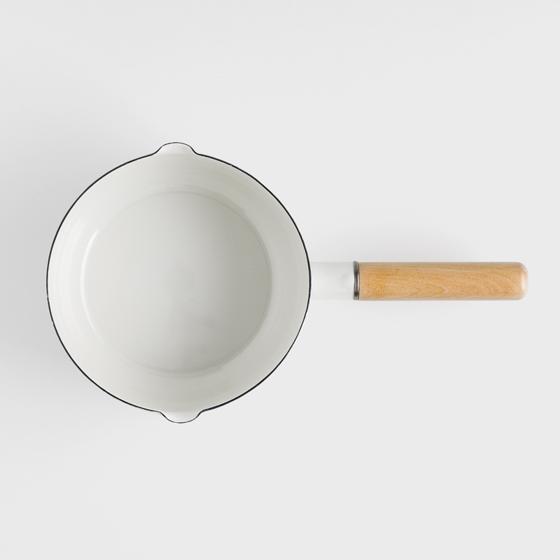 SADOMAIN 歐風鄉村 20cm 琺瑯原木單柄牛奶鍋 | 單品