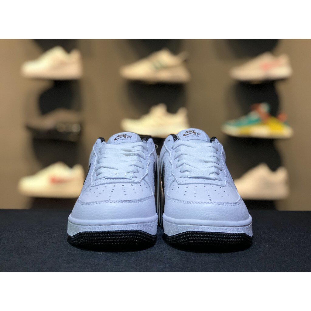 【日本海外代購】NIKE AIR FORCE 1 AF1 白黑 黑勾 荔枝皮 黑底 AA0287100 男女