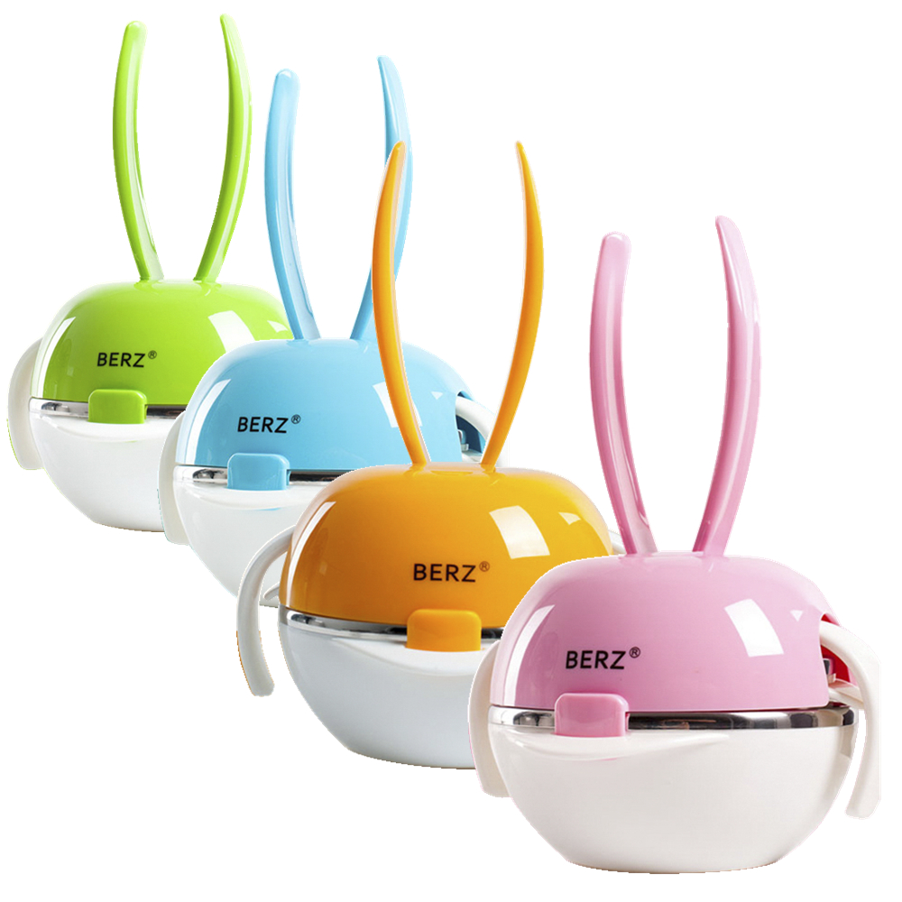 BERZ 英國貝氏正式授權不鏽鋼材質 安全耐用 彩虹兔五合一組合餐具組 培養孩子自行用餐的興趣!