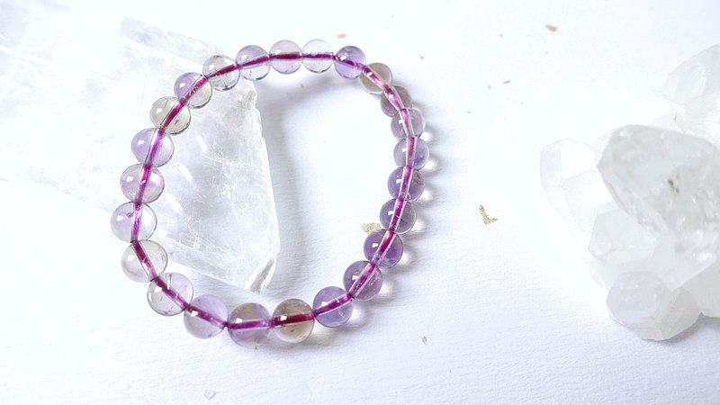 天然紫黃晶水晶手鍊【8mm】