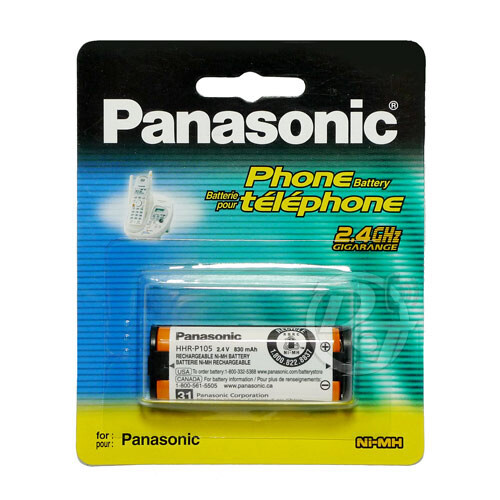 Panasonic國際牌無線電話專用原廠電池 HHR-P105 原廠設計．持久耐用 當家中的話機因電力不足而導致收訊變差或講沒幾分鐘就產生警訊逼逼聲時，那應該是話機中的充電電池沒電了，因為電池屬消耗品