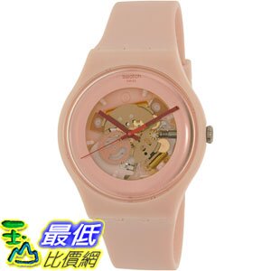 [105美國直購] Swatch Women's 女士手錶 New Gent SUOP107 Rose Silicone Swiss Quartz Watch