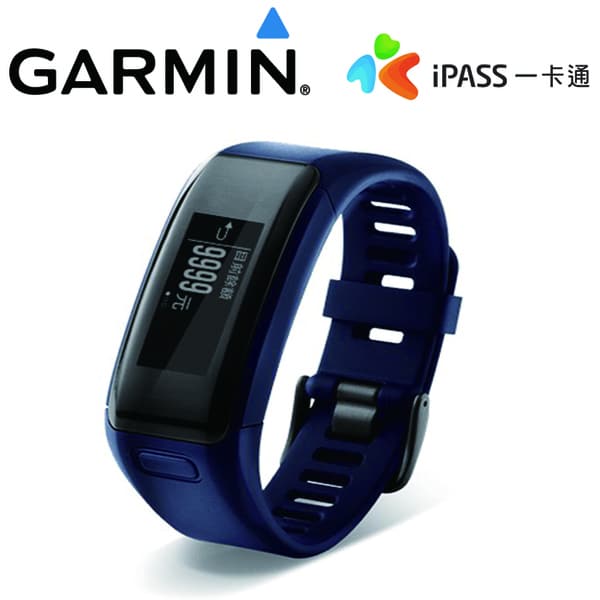 Garmin vívosmart HR ipass 腕式心率智慧手環-藍
