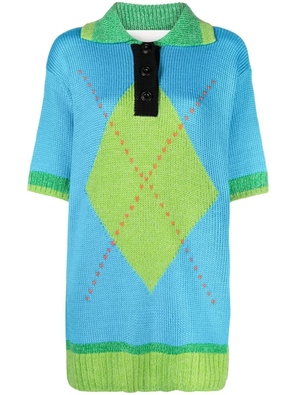 Andersson Bell - intarsia-knit top - women - Wool/Acrylic/Nylon/Polyester - M - Blue