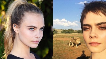 模特兒不易當！為拍攝美照，Cara Delevingne 要與獅子作超近距離接觸！