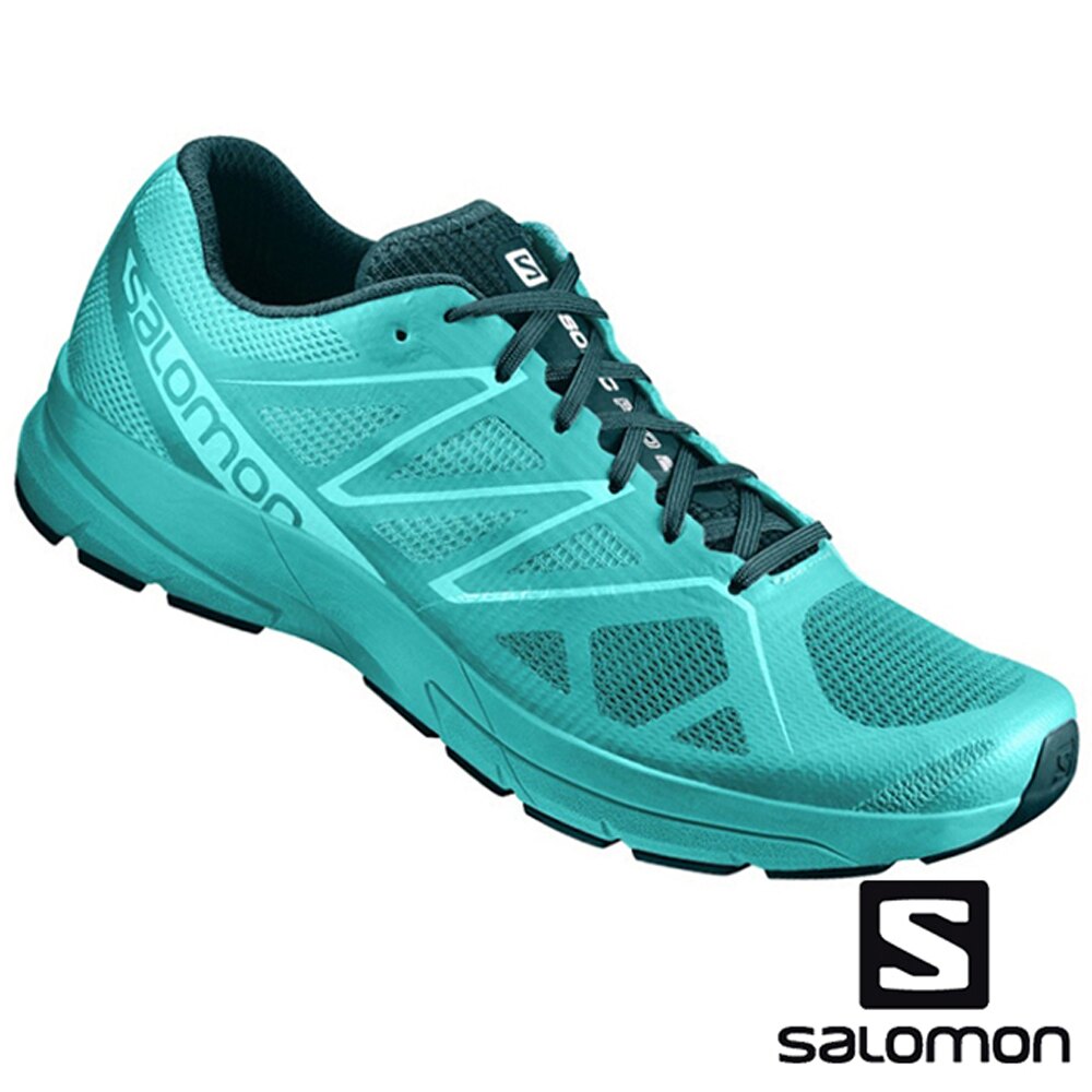 【SALOMON 法國】女 SONIC PRO 2跑鞋『陶瓷綠/深青/阿魯巴藍』394742