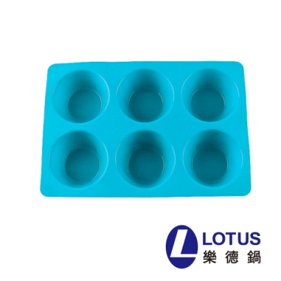 LOTUS 馬芬6入矽膠烤膜(隨機顏色)